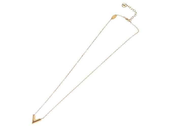 Collana Essential V LOUIS VUITTON Oro M61083 LV Auth bs36156 D'oro - vista 8