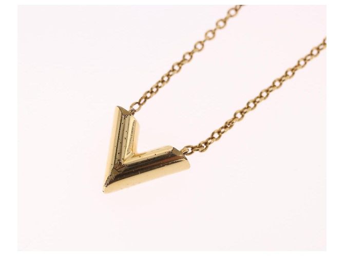 Collana Essential V LOUIS VUITTON Oro M61083 LV Auth bs36156 D'oro - vista 9