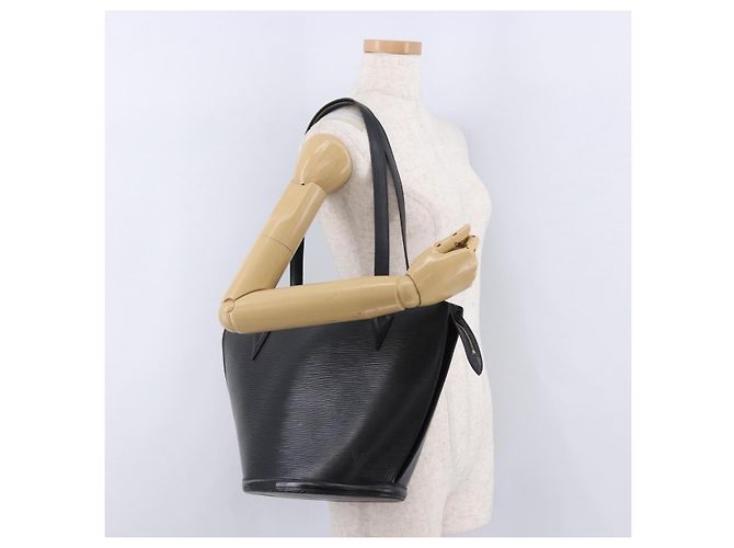 LOUIS VUITTON Epi Saint Jacques Shopping Bag Black M52272 LV Auth 192086 Nero - vista 25
