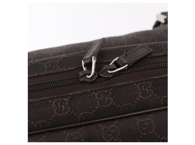Borsa Boston GUCCI GG Canvas 2way Marrone Argento 196356 Auth mr2672 - Ansicht 10