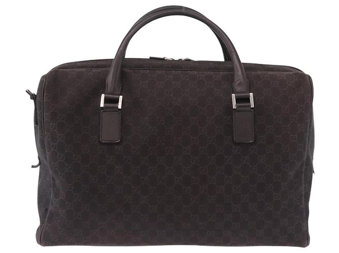 Borsa Boston GUCCI GG Canvas 2way Marrone Argento 196356 Auth mr2672 - Ansicht 13