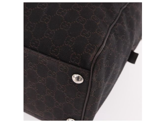 Borsa Boston GUCCI GG Canvas 2way Marrone Argento 196356 Auth mr2672 - Ansicht 14