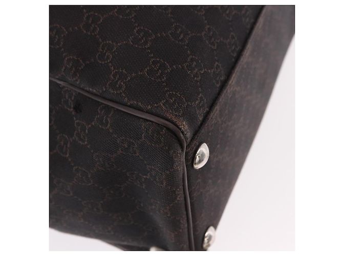 Borsa Boston GUCCI GG Canvas 2way Marrone Argento 196356 Auth mr2672 - Ansicht 15