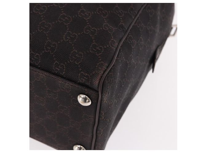 Borsa Boston GUCCI GG Canvas 2way Marrone Argento 196356 Auth mr2672 - Ansicht 16