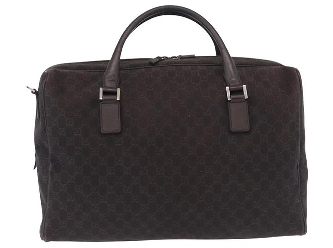 Borsa Boston GUCCI GG Canvas 2way Marrone Argento 196356 Auth mr2672 - Ansicht 2