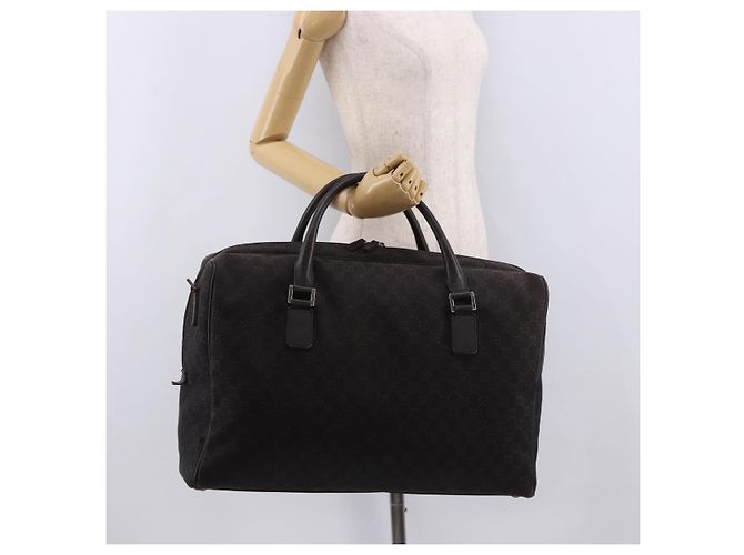 Borsa Boston GUCCI GG Canvas 2way Marrone Argento 196356 Auth mr2672 - Ansicht 22