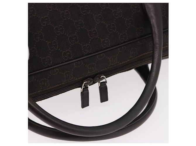 Borsa Boston GUCCI GG Canvas 2way Marrone Argento 196356 Auth mr2672 - Ansicht 7