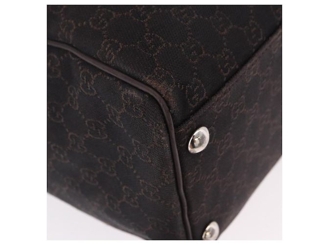 Borsa Boston GUCCI GG Canvas 2way Marrone Argento 196356 Auth mr2672 - Ansicht 9