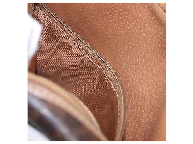 Céline Borsa a Spalla CELINE Macadam Canvas PVC Pelle Marrone Oro Auth BA14313 D'oro - vista 11