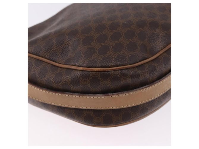 Céline Borsa a Spalla CELINE Macadam Canvas PVC Pelle Marrone Oro Auth BA14313 D'oro - vista 16