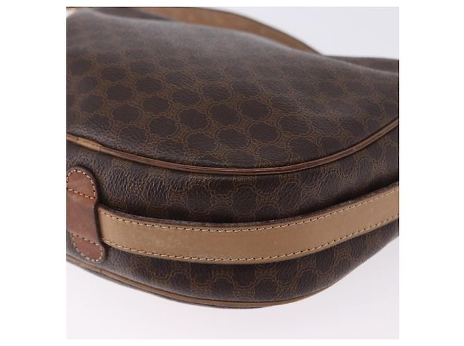 Céline Borsa a Spalla CELINE Macadam Canvas PVC Pelle Marrone Oro Auth BA14313 D'oro - vista 17