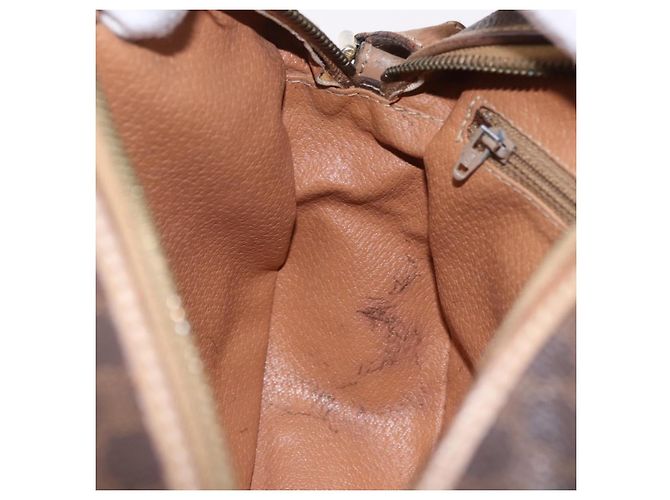 Céline Borsa a Spalla CELINE Macadam Canvas PVC Pelle Marrone Oro Auth BA14313 D'oro - vista 21