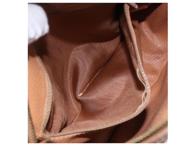 Céline Borsa a Spalla CELINE Macadam Canvas PVC Pelle Marrone Oro Auth BA14313 D'oro - vista 23