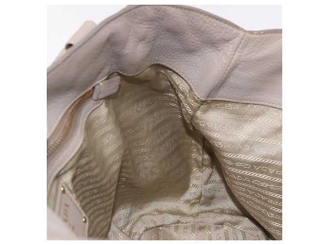 Borsa PRADA in pelle 2way Grigio Oro Auth bs36168 Marrone D'oro - vista 22
