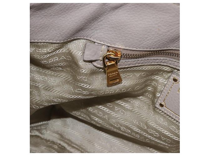 Borsa PRADA in pelle 2way Grigio Oro Auth bs36168 Marrone D'oro - vista 24