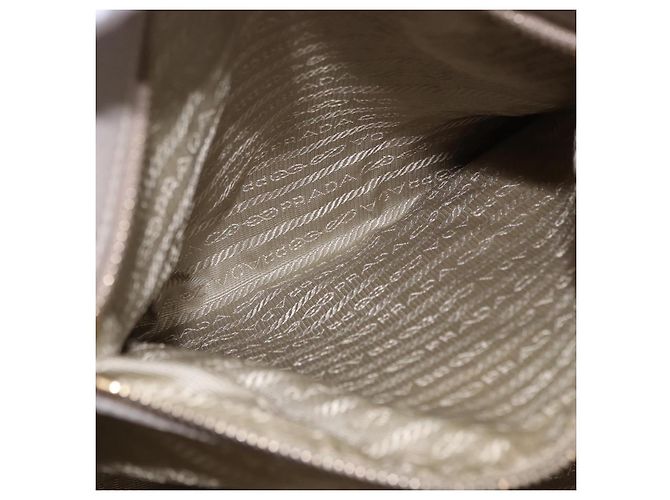 Borsa PRADA in pelle 2way Grigio Oro Auth bs36168 Marrone D'oro - vista 25