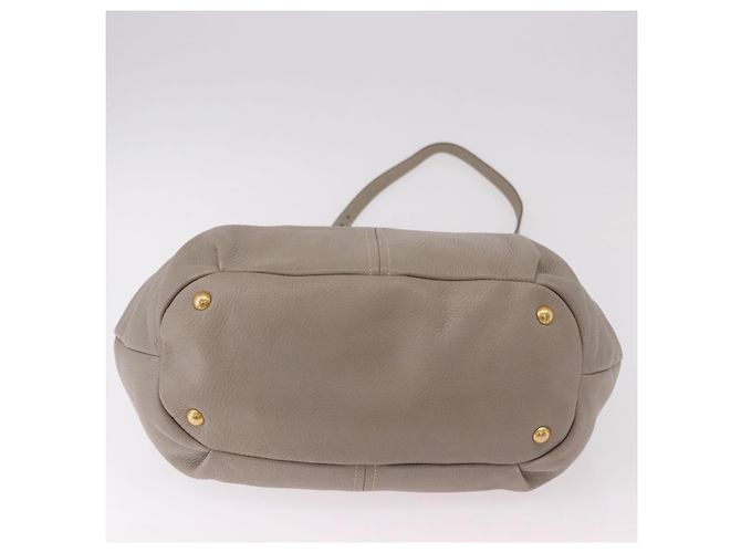 Borsa PRADA in pelle 2way Grigio Oro Auth bs36168 Marrone D'oro - vista 5