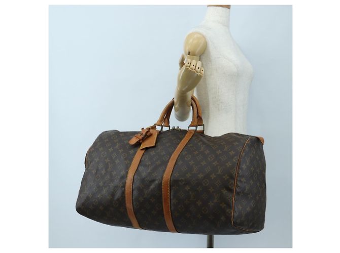 LOUIS VUITTON Borsa Boston Monogram Keepall 55 M41424 LV Auth 190777 Monogramma - vista 24
