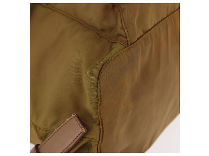 Zaino PRADA Nylon Marrone Argento Auth 191597 - vista 16