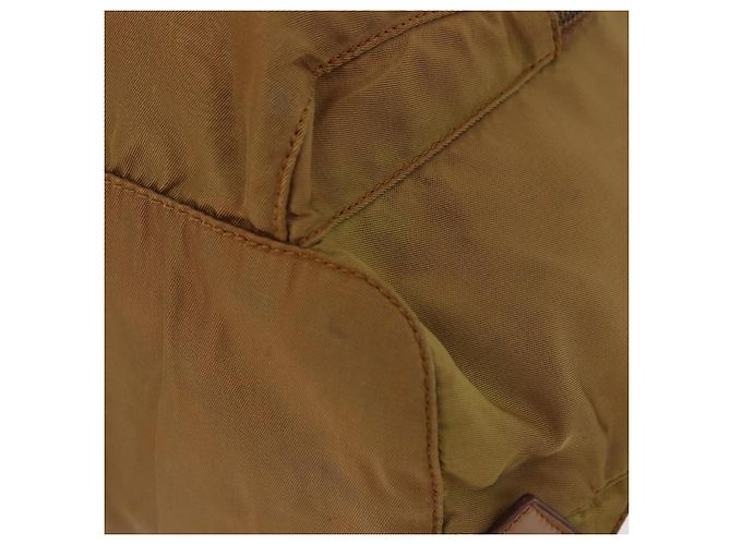 Zaino PRADA Nylon Marrone Argento Auth 191597 - vista 17