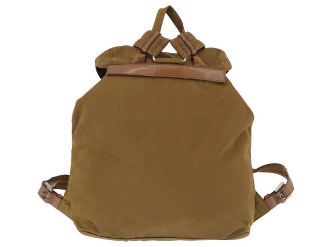 Zaino PRADA Nylon Marrone Argento Auth 191597 - vista 2