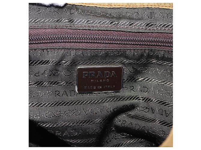 Zaino PRADA Nylon Marrone Argento Auth 191597 - vista 21