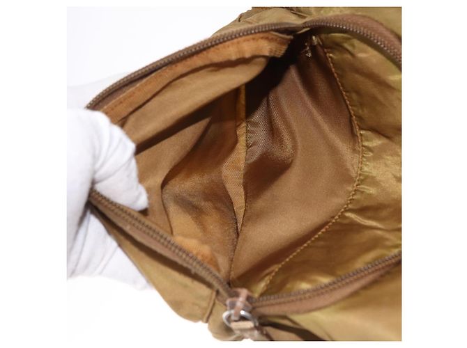 Zaino PRADA Nylon Marrone Argento Auth 191597 - vista 24