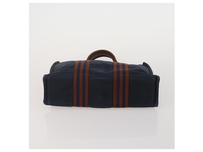 Hermès Borsa HERMES Canvas 2 Set Black Navy Auth fm5415 Nero Blu navy - vista 7
