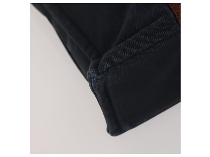 Hermès Borsa HERMES Canvas 2 Set Black Navy Auth fm5415 Nero Blu navy - vista 8