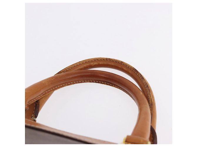 Céline CELINE Borsa Boston in Tela Macadam PVC Pelle Marrone Oro Auth bs36062 D'oro - vista 14