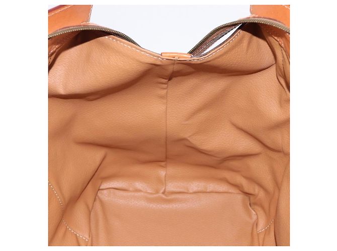Céline CELINE Borsa Boston in Tela Macadam PVC Pelle Marrone Oro Auth bs36062 D'oro - vista 21