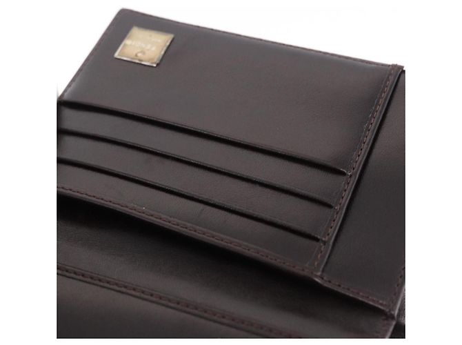 FENDI Zucca Canvas Mamma Baguette Wallet Black Brown Auth 193019V Marrone Nero - vista 19