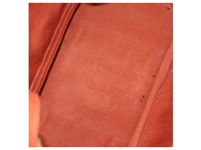 Hermès Borsa HERMES Valparaiso PM in tela e pelle Arancione Argento Auth BA14369 - vista 15