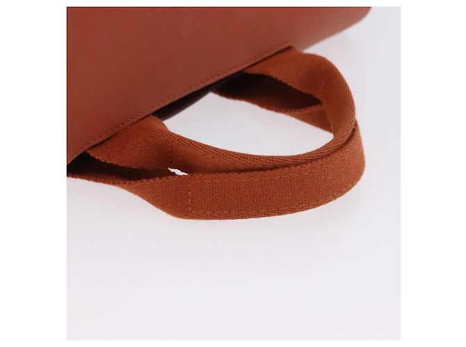Hermès Borsa HERMES Valparaiso PM in tela e pelle Arancione Argento Auth BA14369 - vista 7