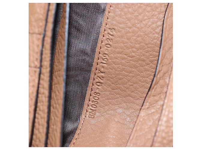 FENDI Seleria Peek A Boo Long Wallet Leather Brown Silver Auth bs36174A Braun Silber - Ansicht 11
