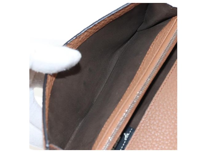 FENDI Seleria Peek A Boo Long Wallet Leather Brown Silver Auth bs36174A Braun Silber - Ansicht 21