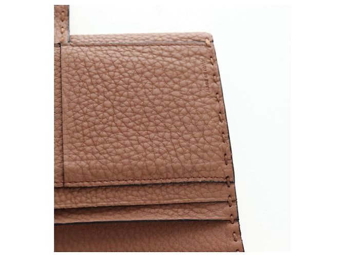 FENDI Seleria Peek A Boo Long Wallet Leather Brown Silver Auth bs36174A Braun Silber - Ansicht 27