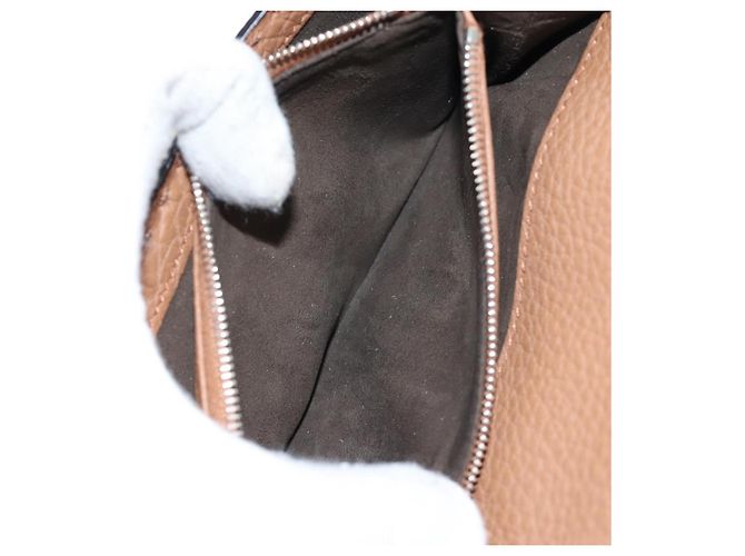 FENDI Seleria Peek A Boo Long Wallet Leather Brown Silver Auth bs36174A Braun Silber - Ansicht 7