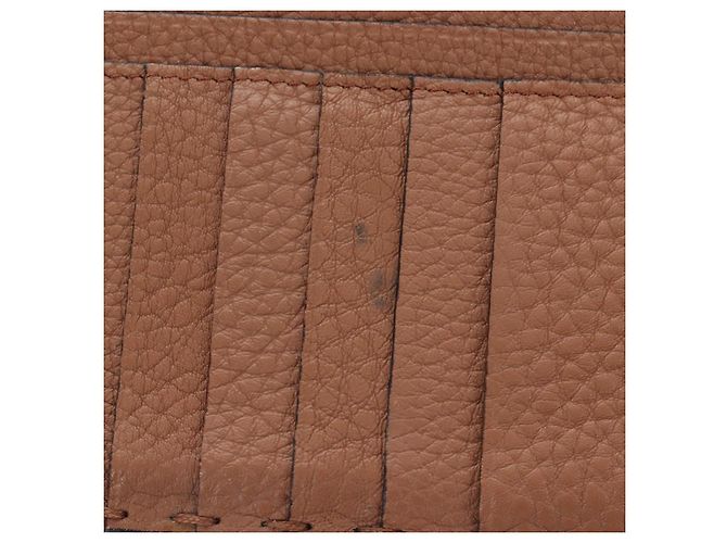 FENDI Seleria Peek A Boo Long Wallet Leather Brown Silver Auth bs36174A Braun Silber - Ansicht 9
