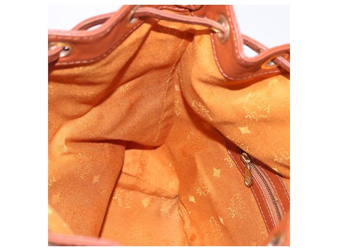 Borsa a tracolla MCM Vicetos in pelle marrone oro Auth bs35784 D'oro - vista 18
