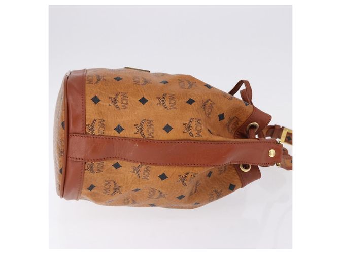 Borsa a tracolla MCM Vicetos in pelle marrone oro Auth bs35784 D'oro - vista 4