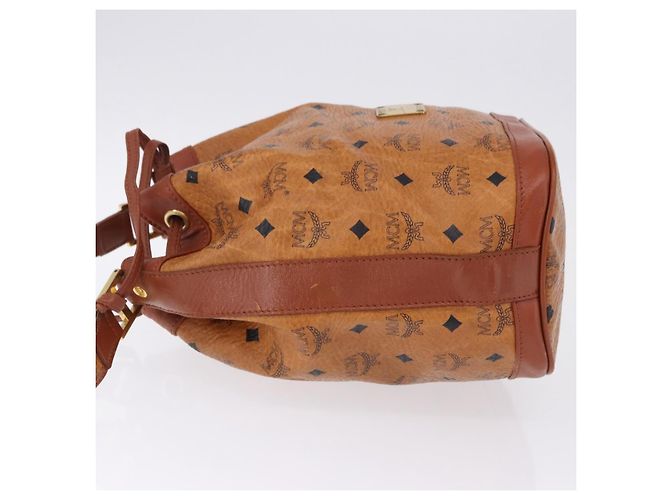Borsa a tracolla MCM Vicetos in pelle marrone oro Auth bs35784 D'oro - vista 5