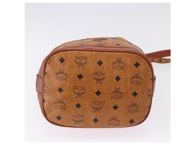 Borsa a tracolla MCM Vicetos in pelle marrone oro Auth bs35784 D'oro - vista 9