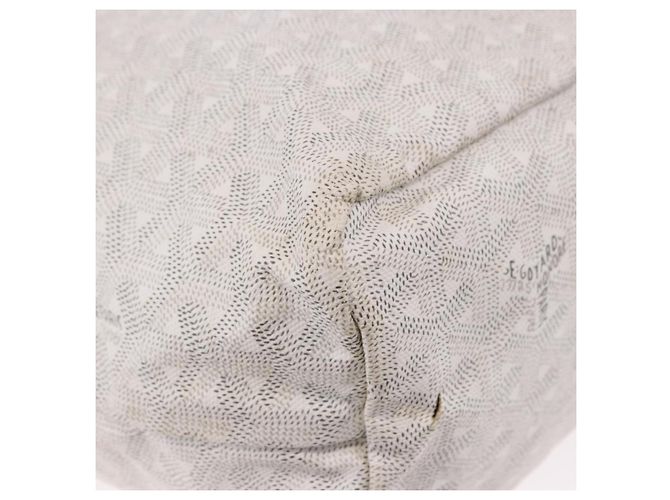 GOYARD Herringbone Saint Louis PM Tote Bag PVC Weiß Authentisch ka5207 - Ansicht 10