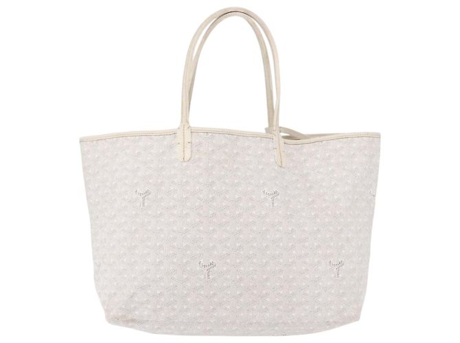 GOYARD Herringbone Saint Louis PM Tote Bag PVC Weiß Authentisch ka5207 - Ansicht 13
