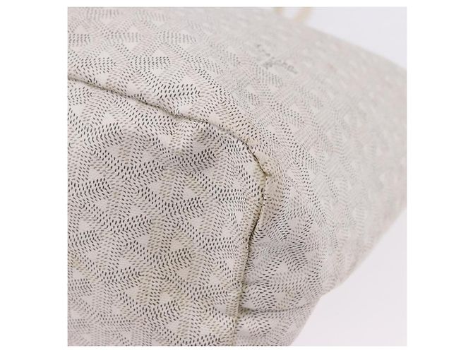 GOYARD Herringbone Saint Louis PM Tote Bag PVC Weiß Authentisch ka5207 - Ansicht 14