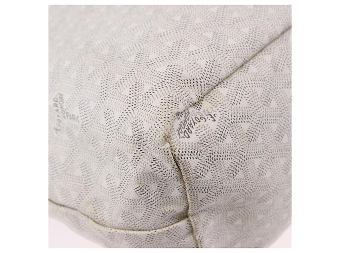 GOYARD Herringbone Saint Louis PM Tote Bag PVC Weiß Authentisch ka5207 - Ansicht 15
