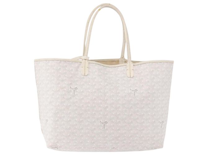 GOYARD Herringbone Saint Louis PM Tote Bag PVC Weiß Authentisch ka5207 - Ansicht 2