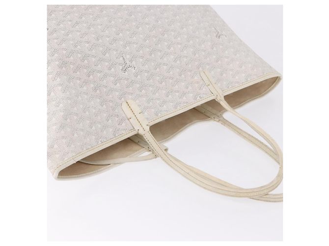 GOYARD Herringbone Saint Louis PM Tote Bag PVC Weiß Authentisch ka5207 - Ansicht 6