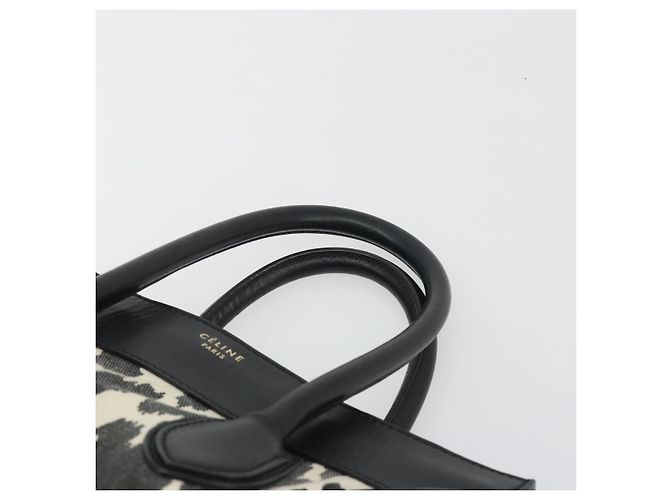 Céline Borsa CELINE Luggage in tela nero e oro Auth 191825V D'oro - vista 14